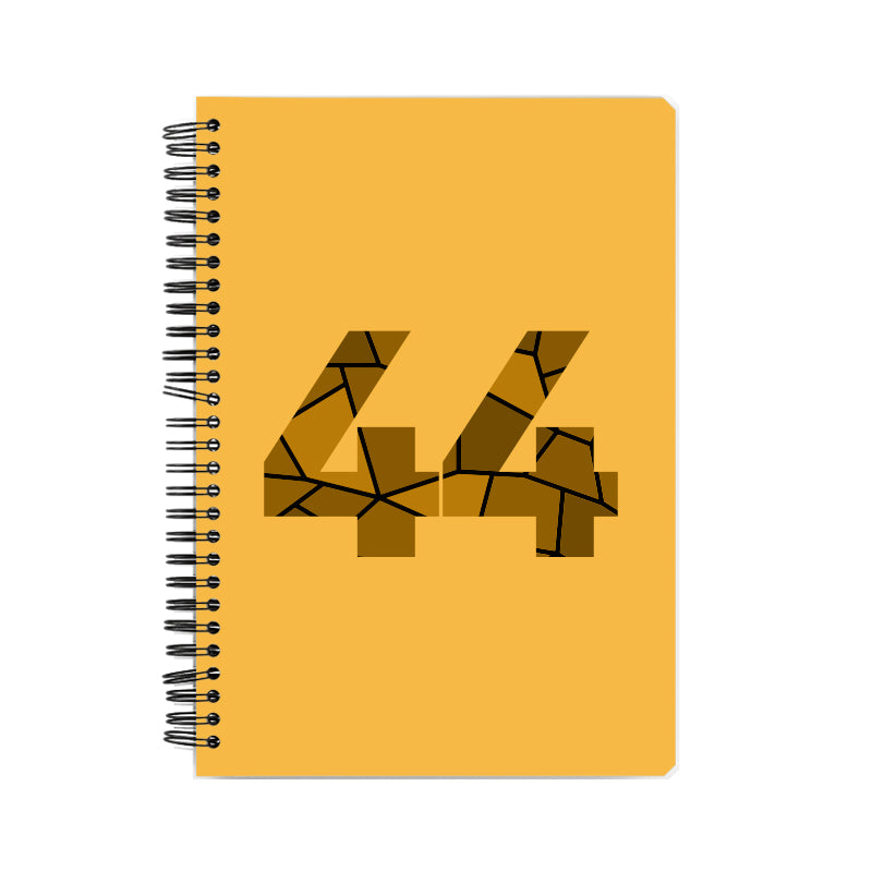 44 Number Notebook (Golden Yellow, A5 Size, 100 Pages, Ruled, 6 Pack)