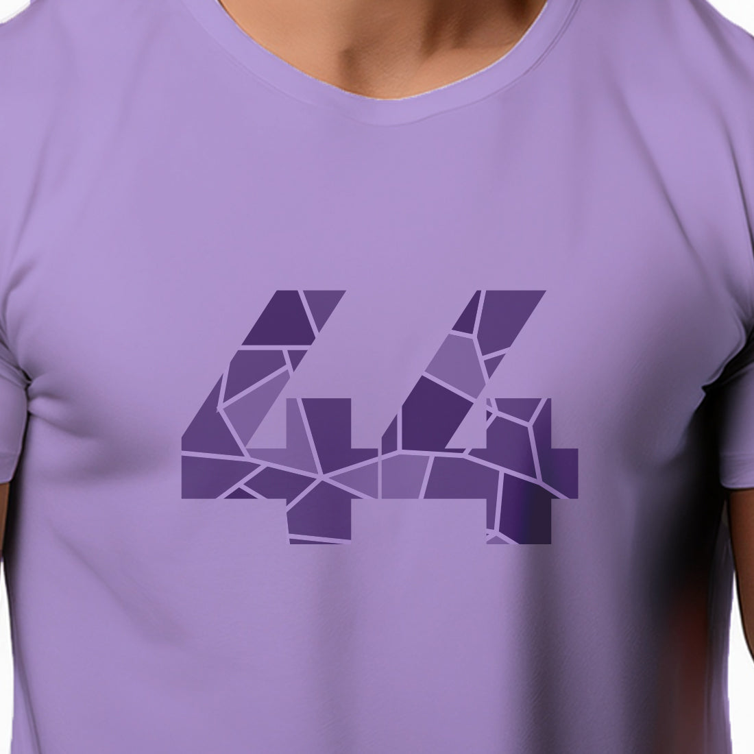 44 Number Men Unisex T-Shirt | Custom Number Graphic Tee (Iris Lavender)