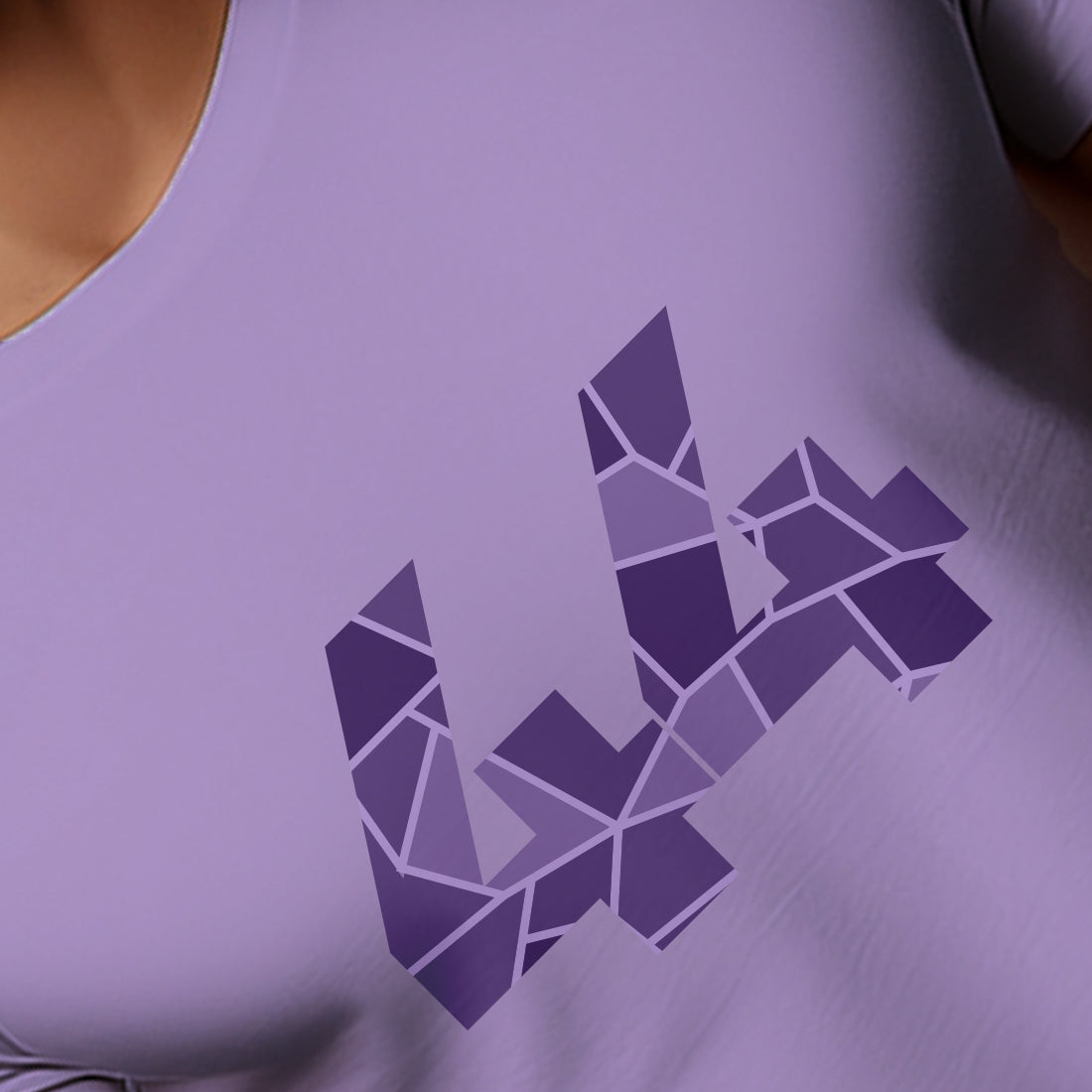44 Number Men Unisex T-Shirt | Custom Number Graphic Tee (Iris Lavender)