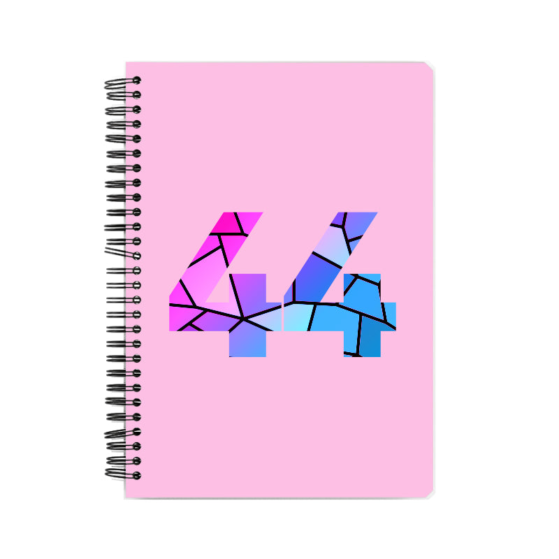 44 Number Notebook (Light Pink, A5 Size, 100 Pages, Ruled, 6 Pack)