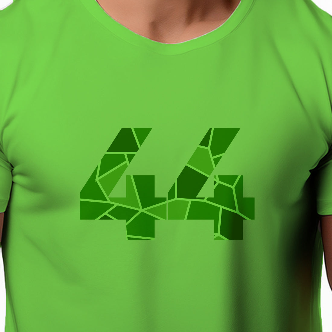 44 Number Men Unisex T-Shirt | Custom Number Graphic Tee (Liril Green)