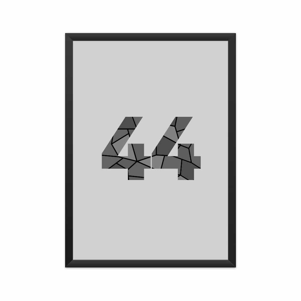 44 Number Framed Poster