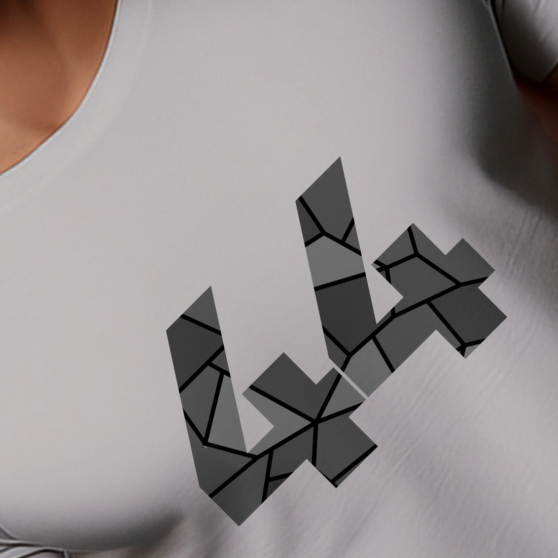 44 Number Men Unisex T-Shirt | Custom Number Graphic Tee (Melange Grey)