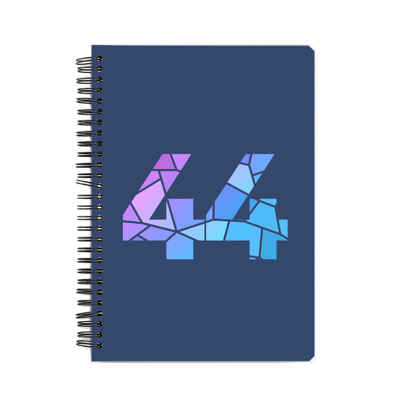 44 Number Notebook (Navy Blue, A5 Size, 100 Pages, Ruled, 6 Pack)