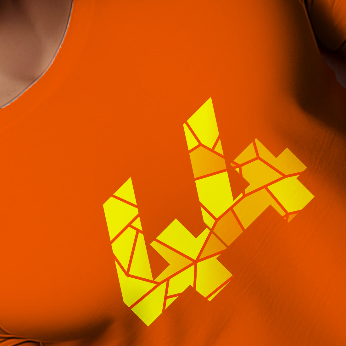 44 Number Men Unisex T-Shirt | Custom Number Graphic Tee (Orange)