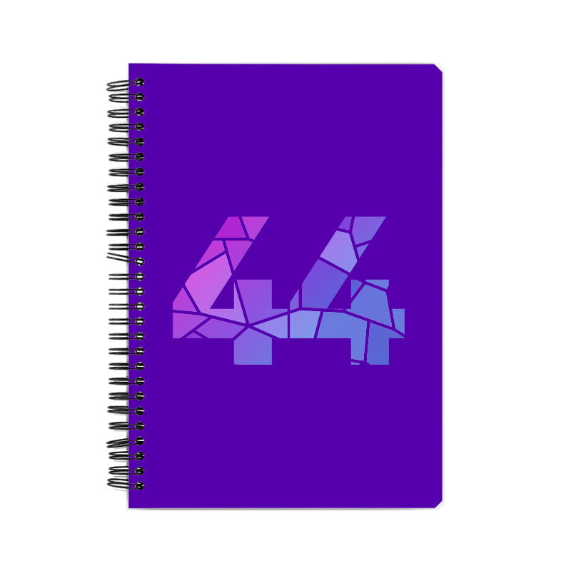 44 Number Notebook (Purple, A5 Size, 100 Pages, Ruled, 6 Pack)