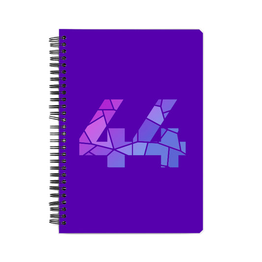 44 Number Notebook (Purple, A5 Size, 100 Pages, Ruled, 6 Pack)