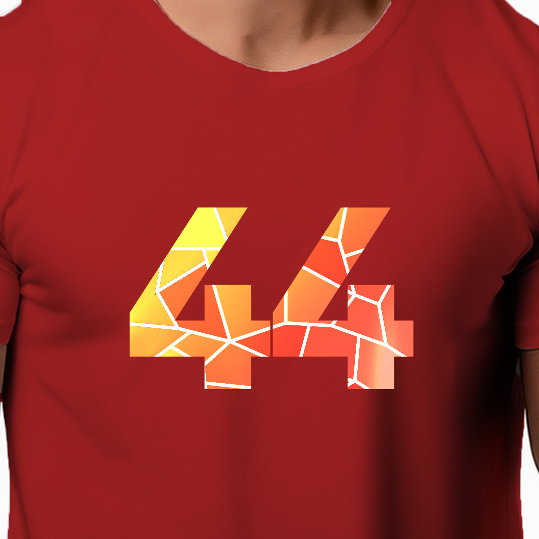 44 Number Men Unisex T-Shirt | Custom Number Graphic Tee (Red)