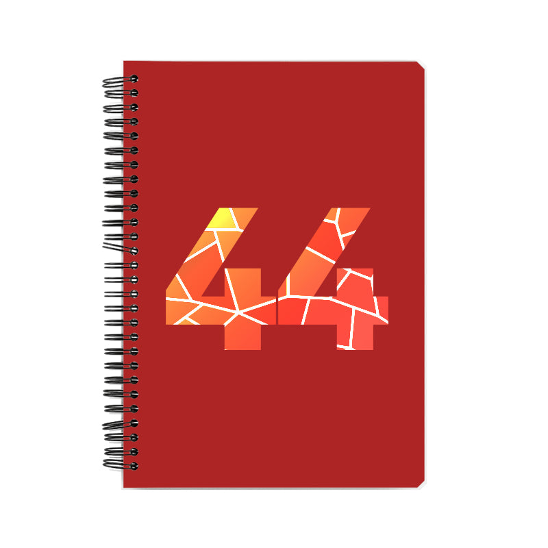 44 Number Notebook (Red, A5 Size, 100 Pages, Ruled, 6 Pack)