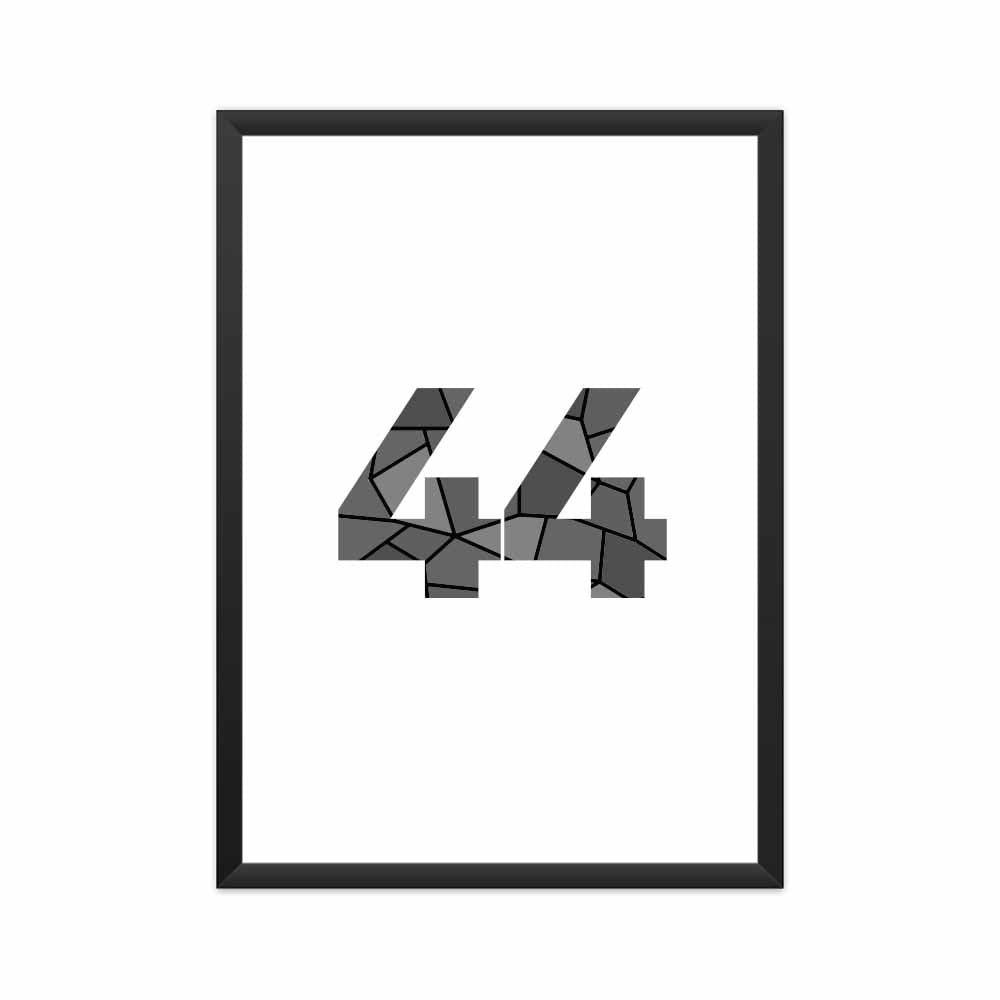 44 Number Framed Poster