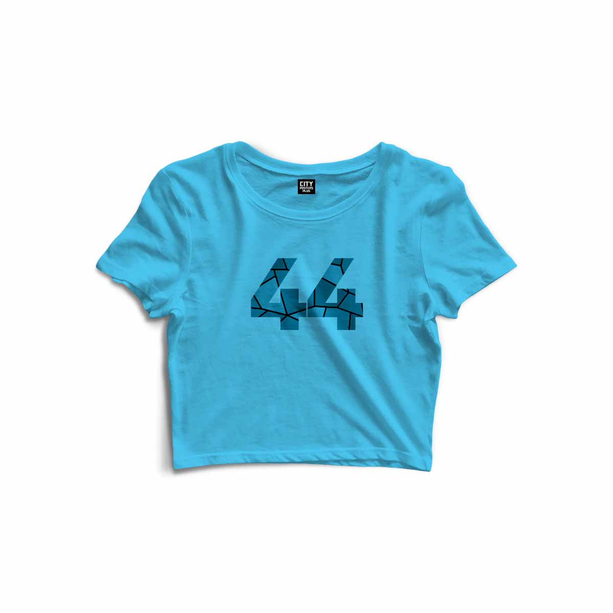 44 Number Women Crop Top (Sky Blue)