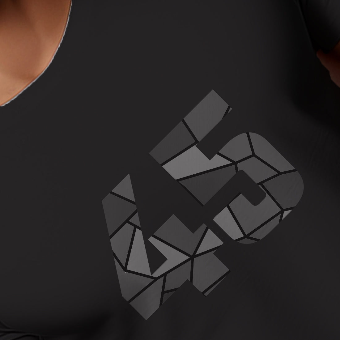 45 Number Men Unisex T-Shirt | Custom Number Graphic Tee (Black)