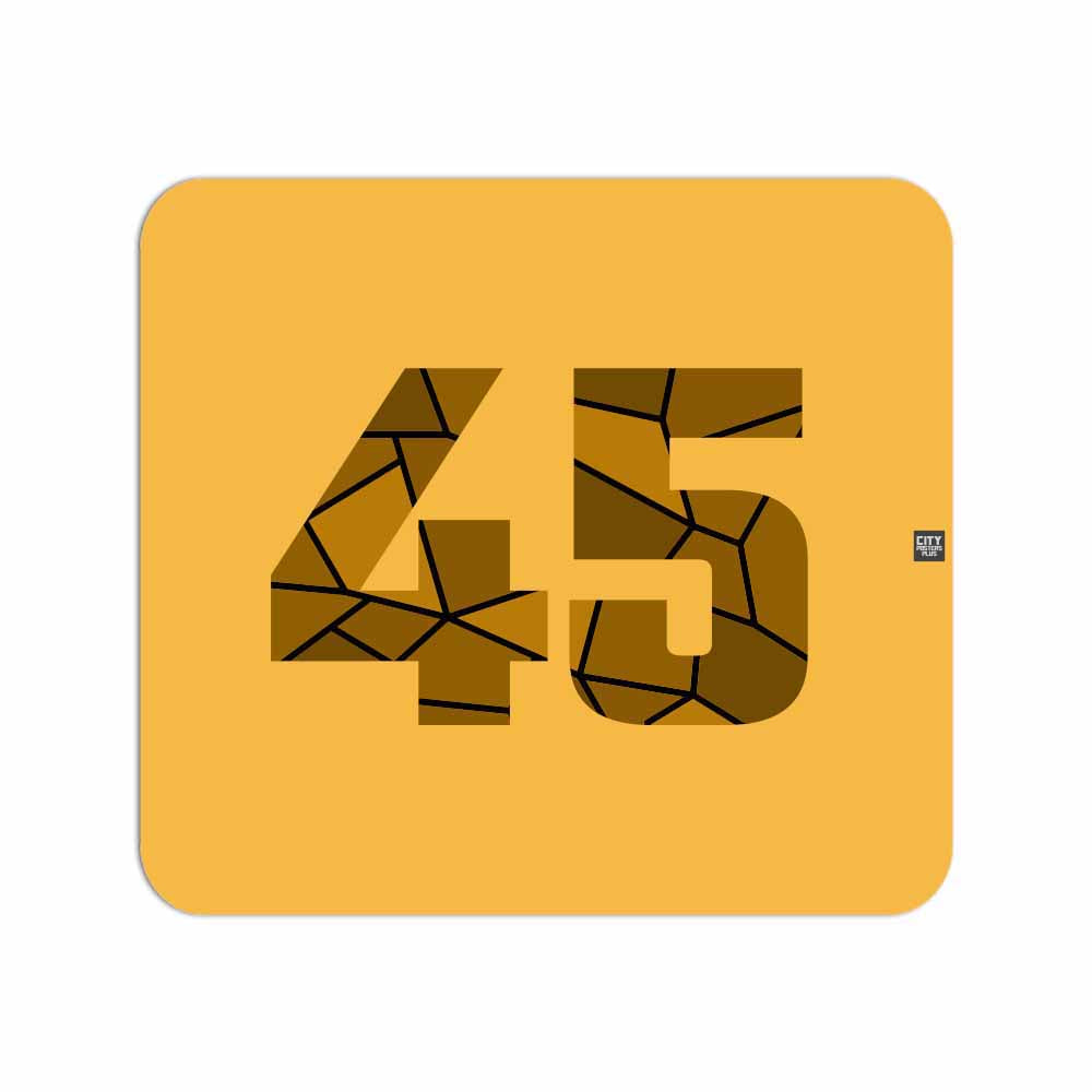 45 Number Mousepad (Golden Yellow)