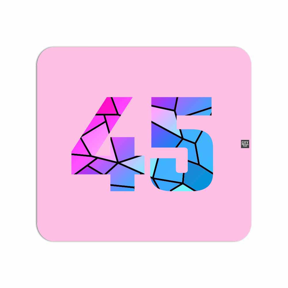 45 Number Mousepad (Light Pink)