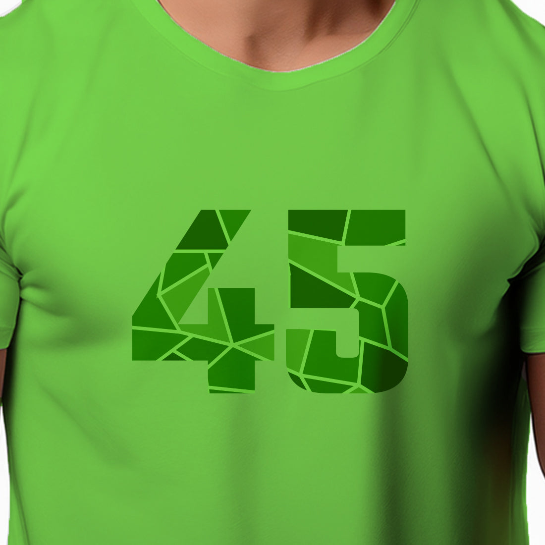 45 Number Men Unisex T-Shirt | Custom Number Graphic Tee (Liril Green)