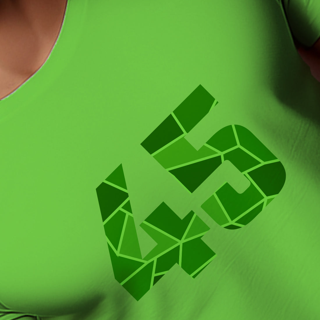 45 Number Men Unisex T-Shirt | Custom Number Graphic Tee (Liril Green)