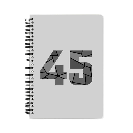 45 Number Notebook (Melange Grey, A5 Size, 100 Pages, Ruled, 6 Pack)