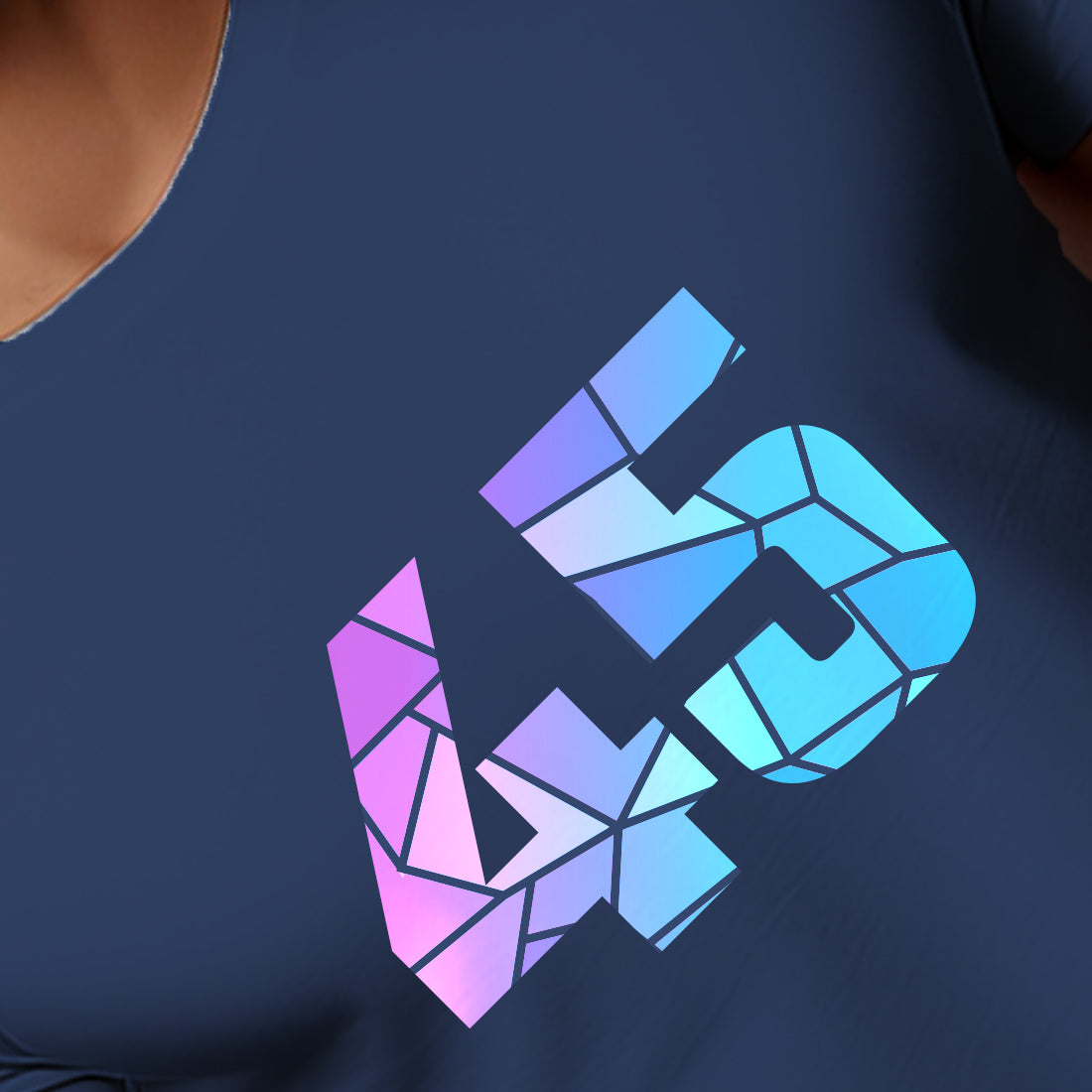 45 Number Men Unisex T-Shirt | Custom Number Graphic Tee (Navy Blue)