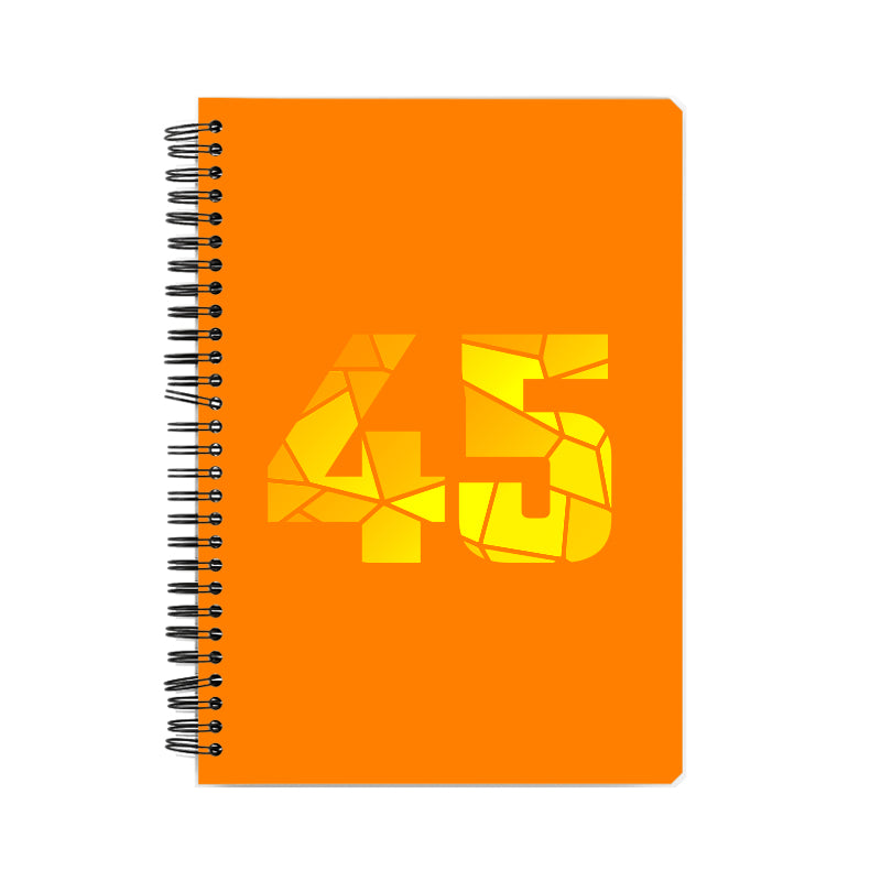 45 Number Notebook (Orange, A5 Size, 100 Pages, Ruled, 6 Pack)