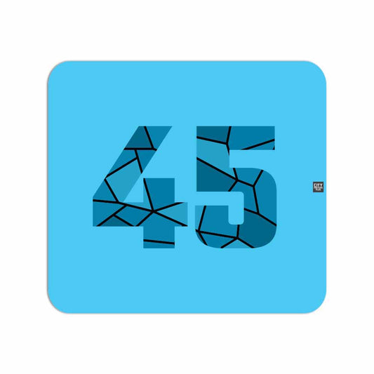 45 Number Mousepad (Sky Blue)