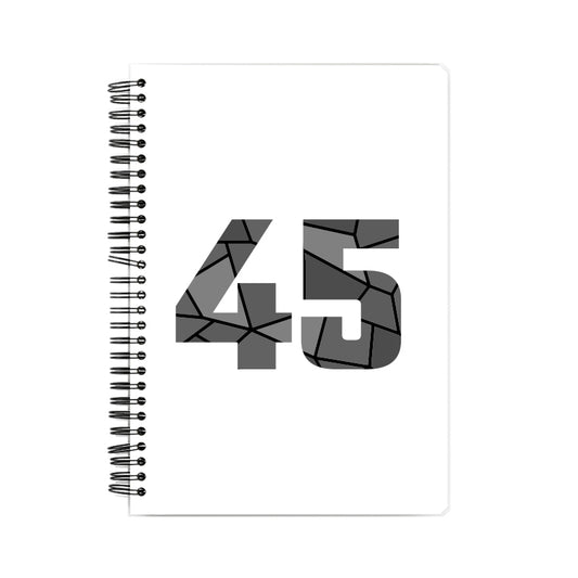 45 Number Notebook (White, A5 Size, 100 Pages, Ruled, 6 Pack)