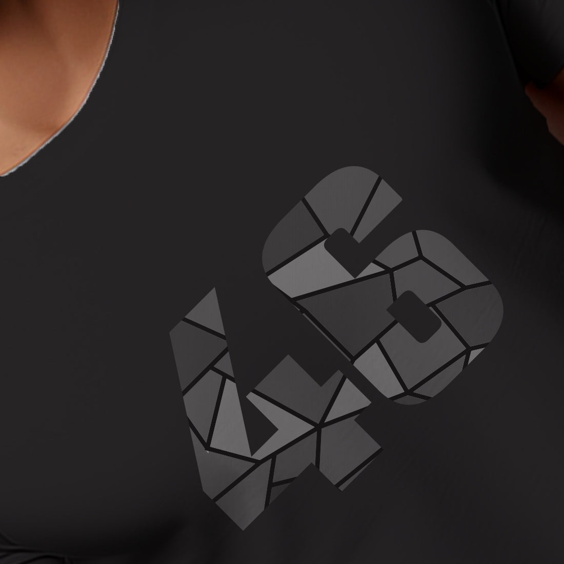 46 Number Men Unisex T-Shirt | Custom Number Graphic Tee (Black)