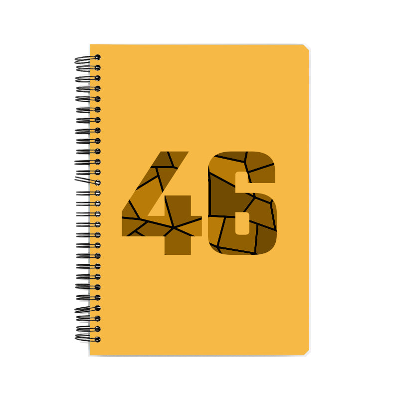 46 Number Notebook (Golden Yellow, A5 Size, 100 Pages, Ruled, 6 Pack)