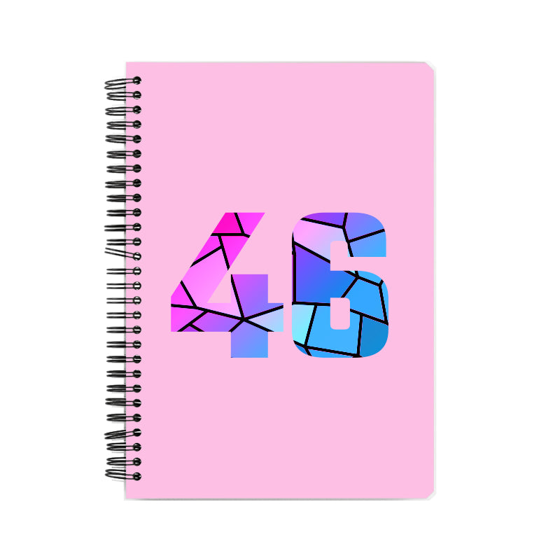 46 Number Notebook (Light Pink, A5 Size, 100 Pages, Ruled, 6 Pack)