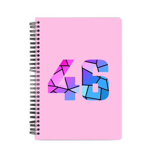 46 Number Notebook (Light Pink, A5 Size, 100 Pages, Ruled, 6 Pack)