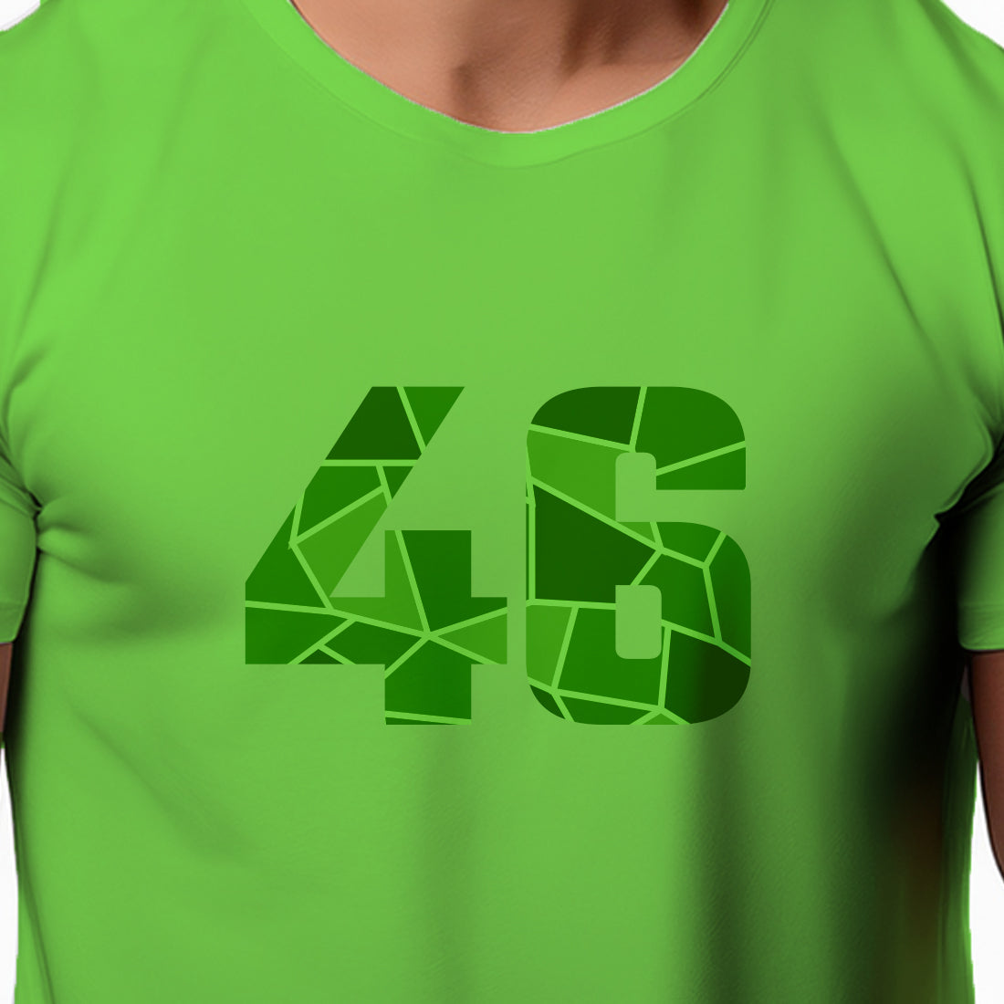 46 Number Men Unisex T-Shirt | Custom Number Graphic Tee (Liril Green)