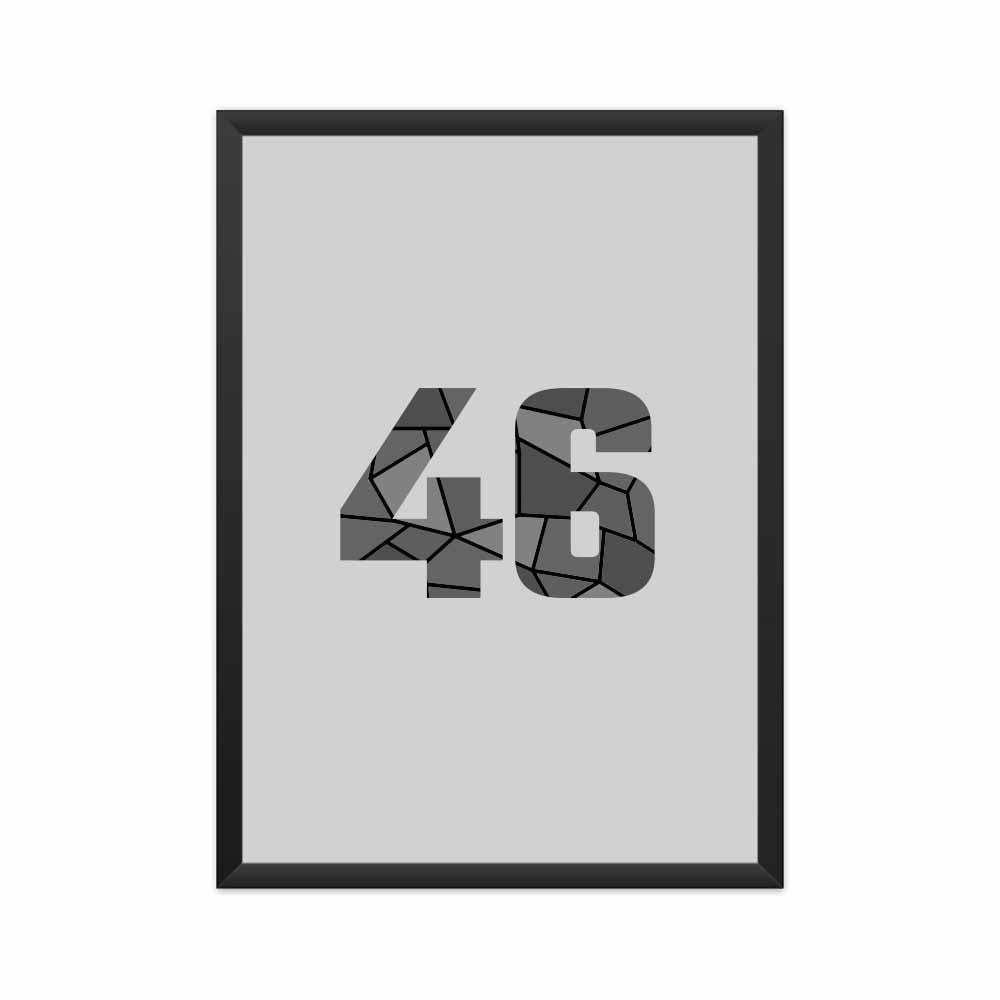 46 Number Framed Poster