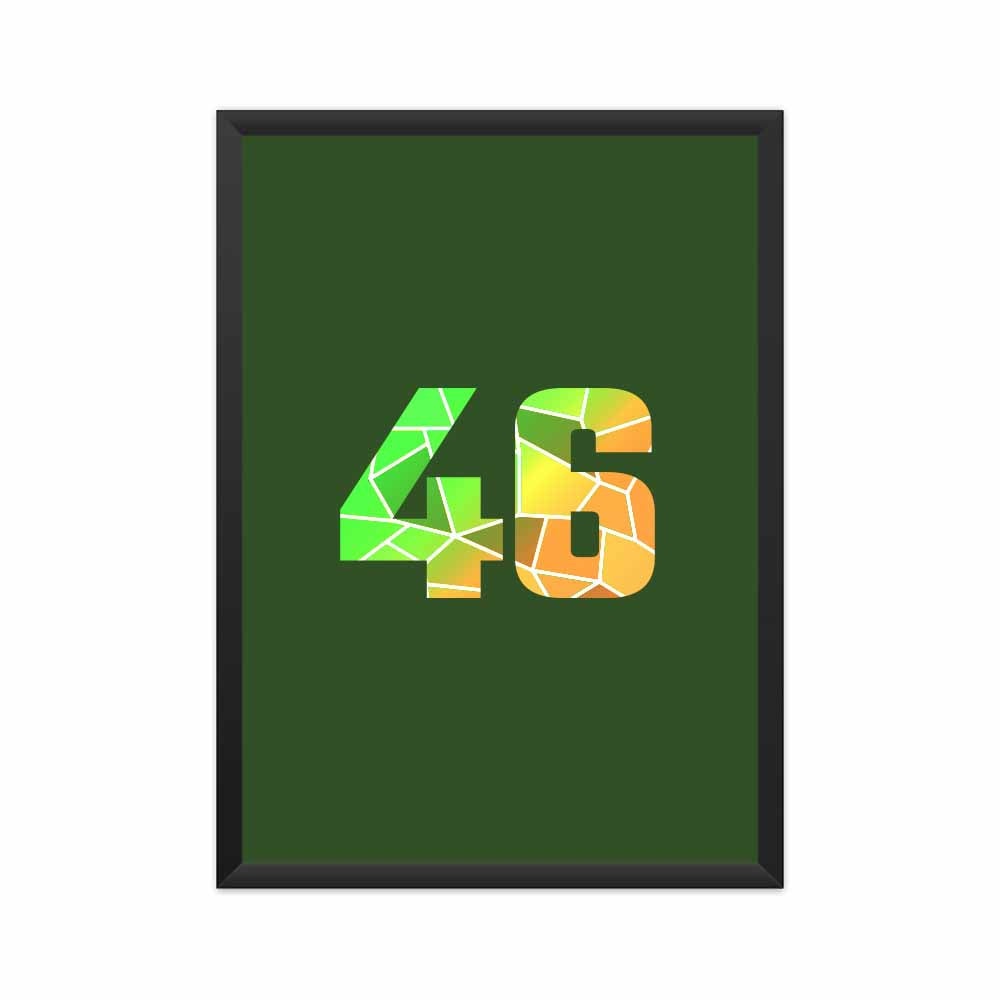 46 Number Framed Poster