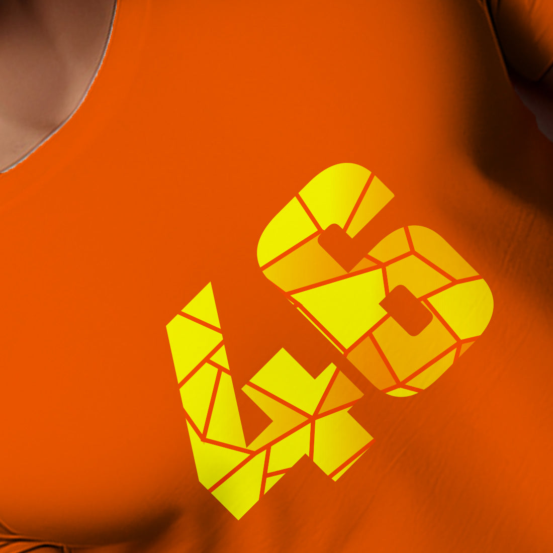 46 Number Men Unisex T-Shirt | Custom Number Graphic Tee (Orange)