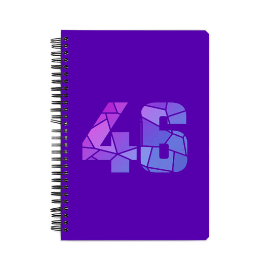 46 Number Notebook (Purple, A5 Size, 100 Pages, Ruled, 6 Pack)