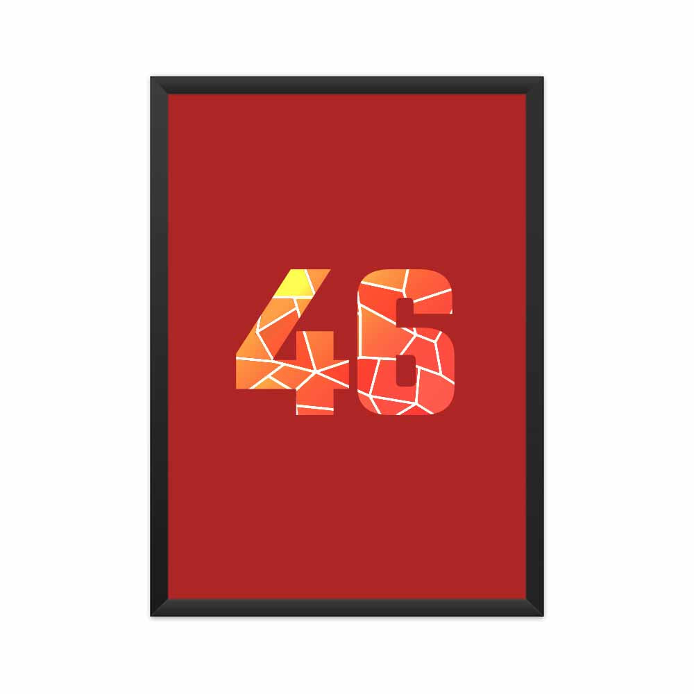 46 Number Framed Poster