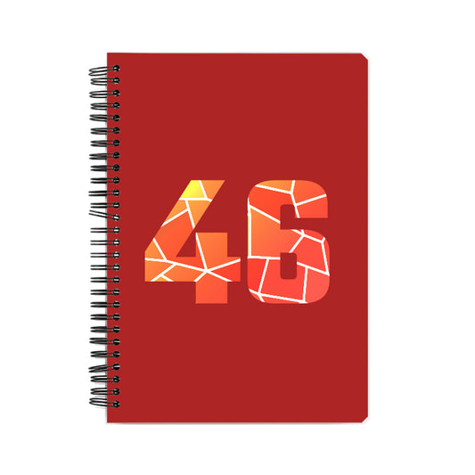 46 Number Notebook (Red, A5 Size, 100 Pages, Ruled, 6 Pack)