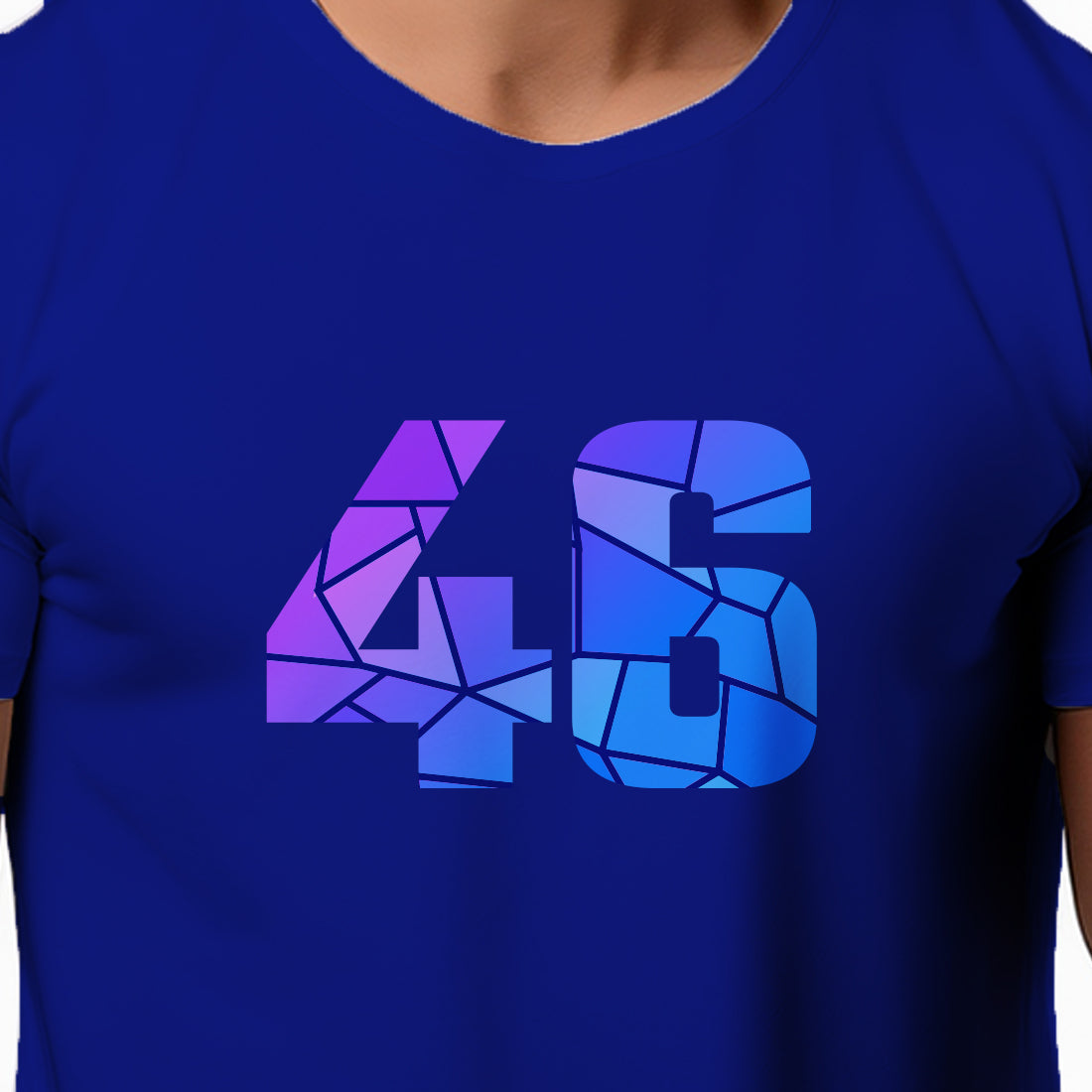 46 Number Men Unisex T-Shirt | Custom Number Graphic Tee (Royal Blue)