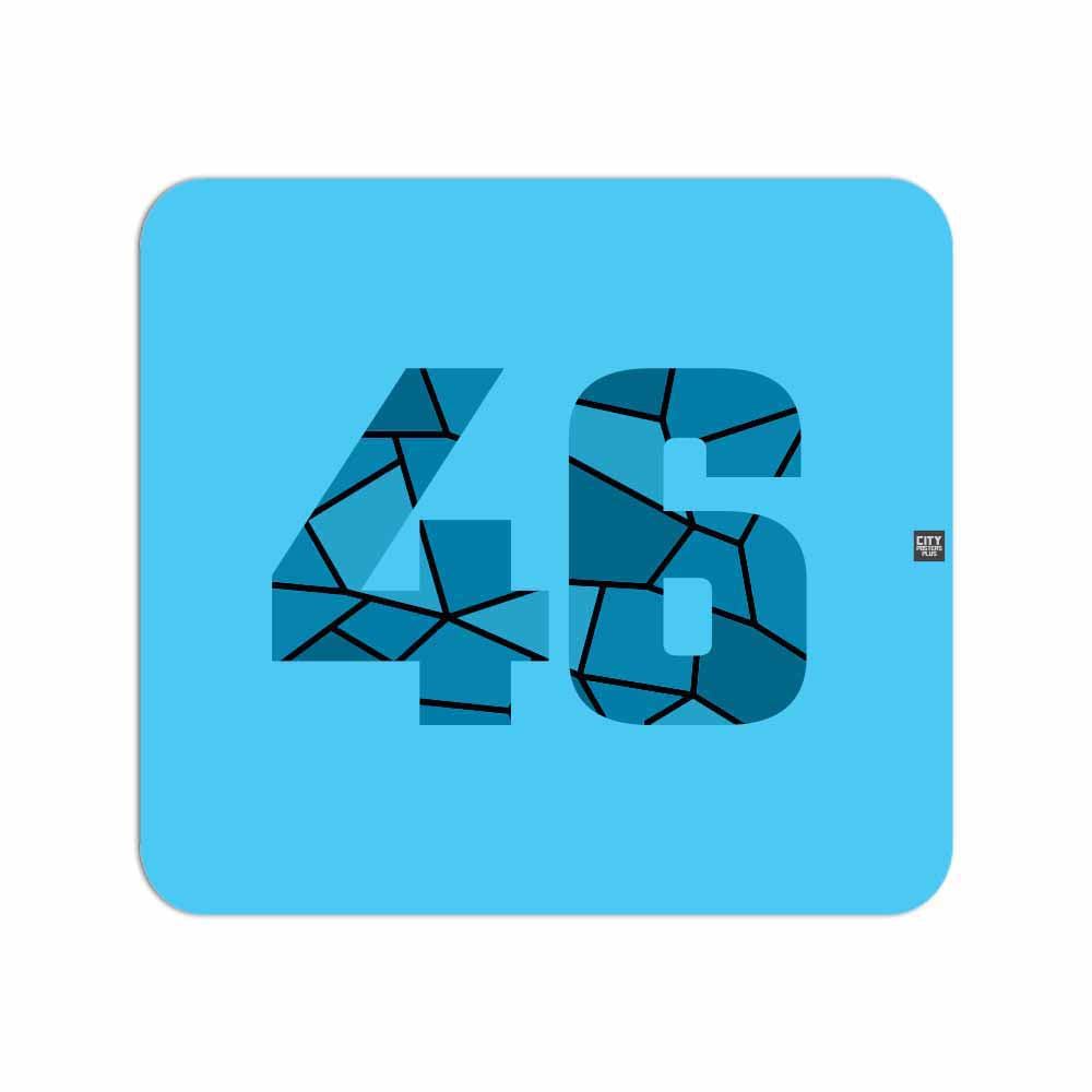 46 Number Mousepad (Sky Blue)