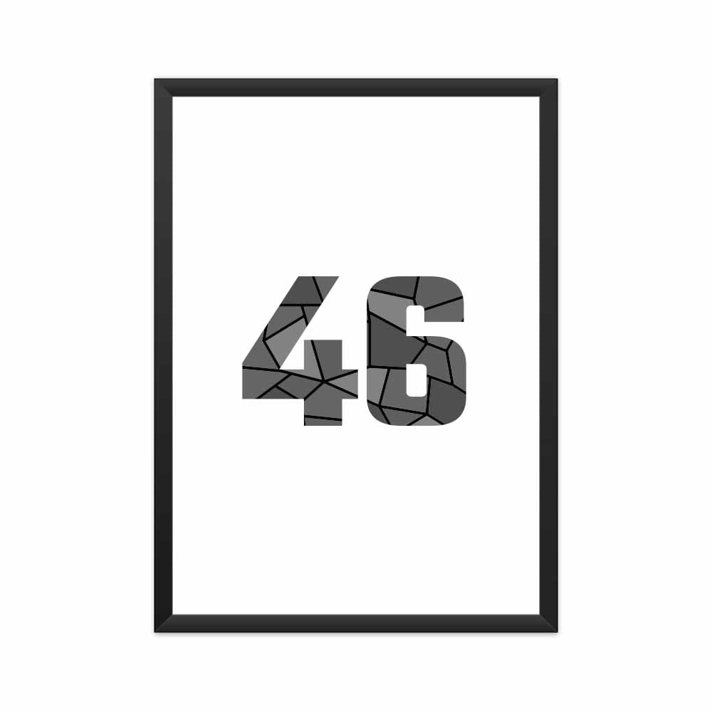 46 Number Framed Poster