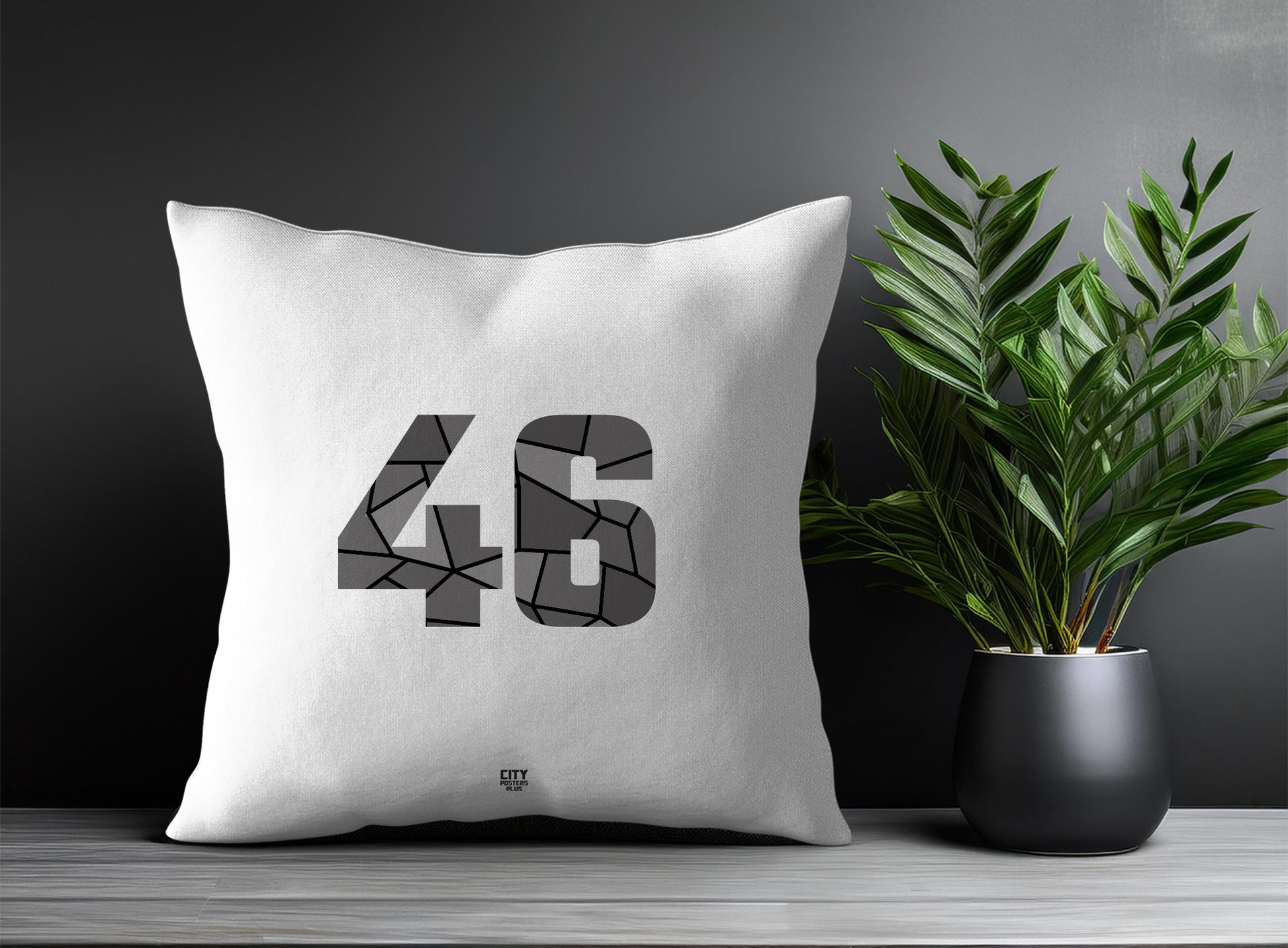 46 Number Pillow Case (White)