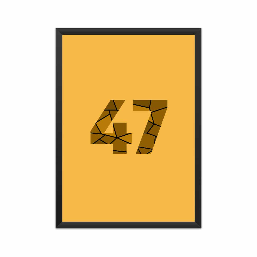 47 Number Framed Poster