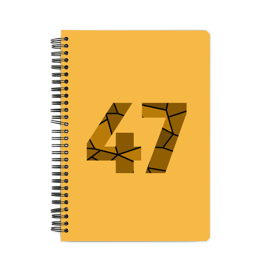 47 Number Notebook (Golden Yellow, A5 Size, 100 Pages, Ruled, 6 Pack)