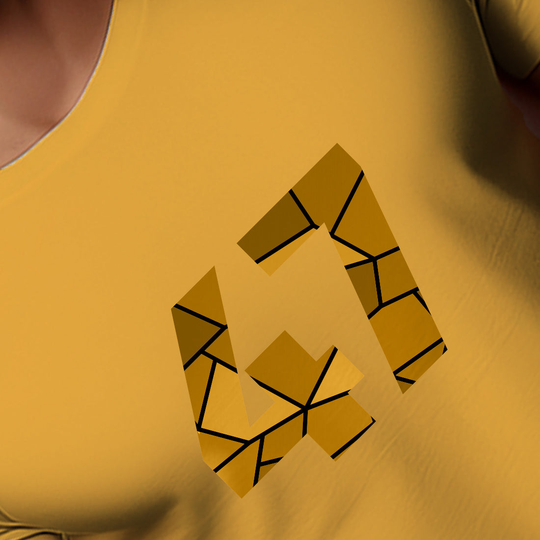 47 Number Men Unisex T-Shirt | Custom Number Graphic Tee (Golden Yellow)