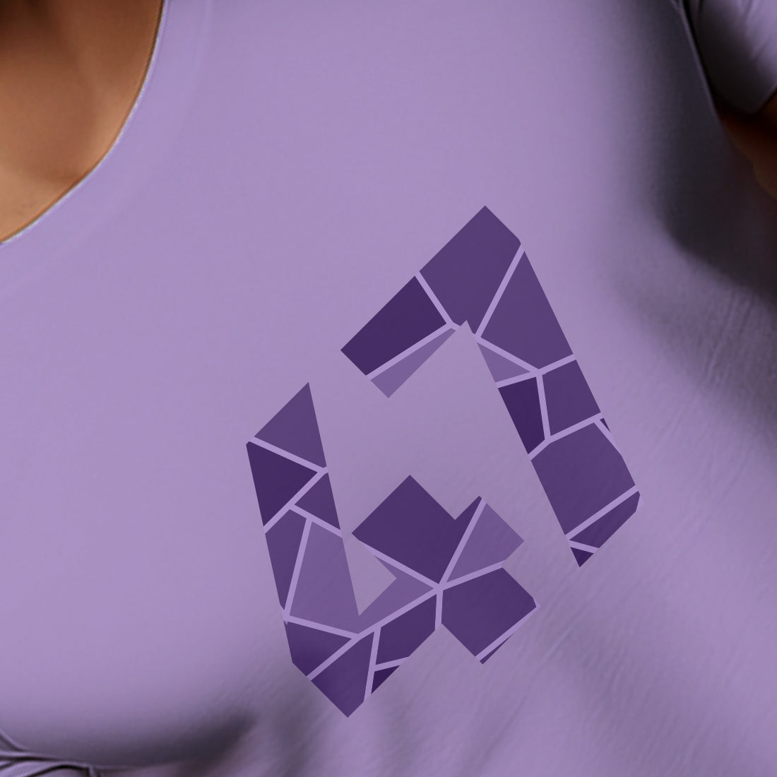 47 Number Men Unisex T-Shirt | Custom Number Graphic Tee (Iris Lavender)