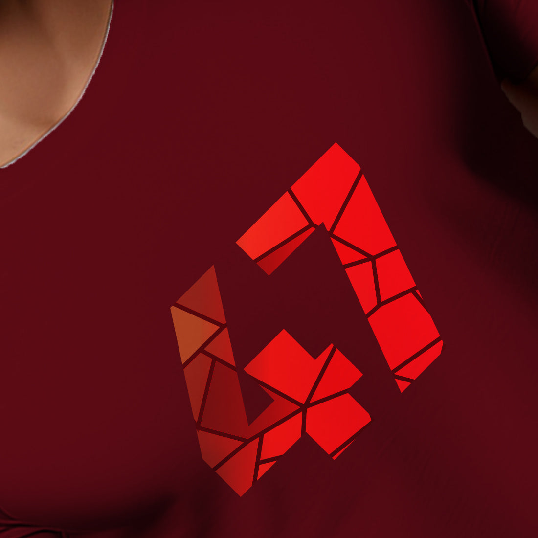47 Number Men Unisex T-Shirt | Custom Number Graphic Tee (Maroon)