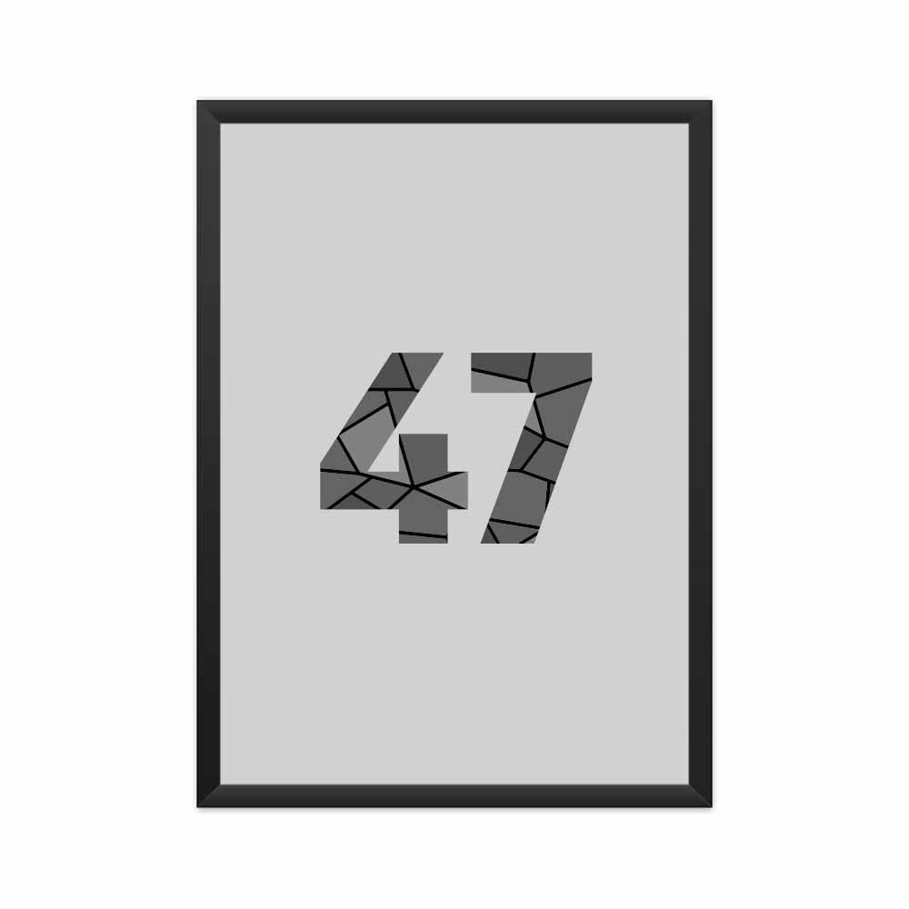 47 Number Framed Poster