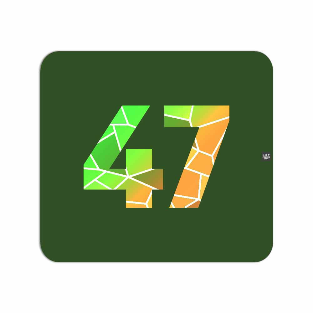 47 Number Mousepad (Olive Green)