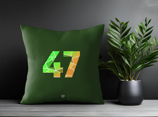 47 Number Pillow Case (Olive Green)