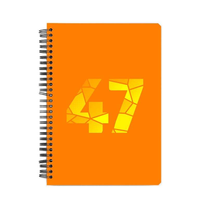 47 Number Notebook (Orange, A5 Size, 100 Pages, Ruled, 6 Pack)