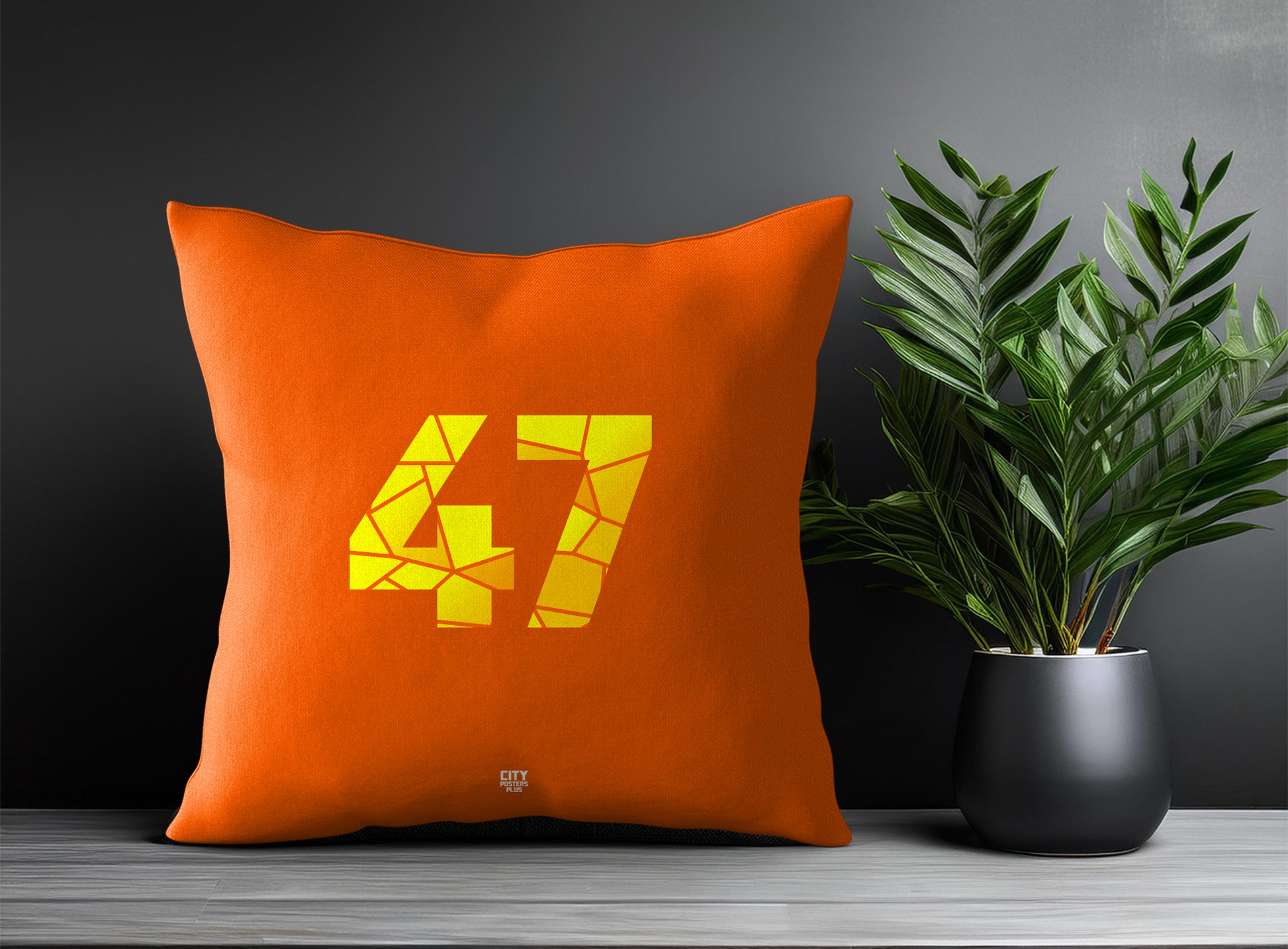 47 Number Pillow Case (Orange)